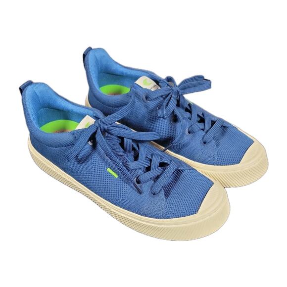 Womens Cariuma Sneaker Size 10.5 IBI Blue Knit Sneaker Low Excellent Condition - Picture 1 of 9